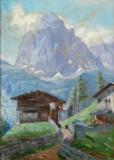 Barn Insom with Langkofel in Val Gardena