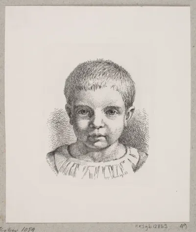 Barneportræt. Adolphine Wilhelmine Petersen