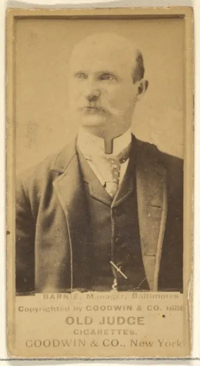 Barnie, Manager, Baltimore Orioles, from the Old Judge series (N172) for Old Judge Cigarettes