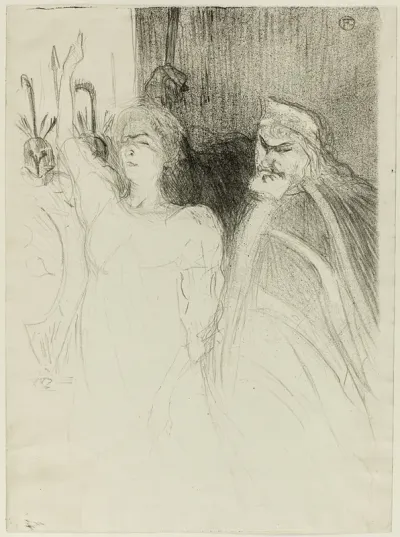 Bartet and Mounet-Sully, in Antigone