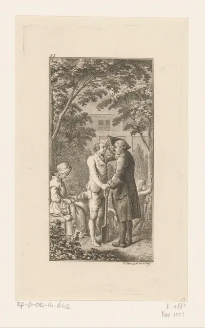 Bartholomäus Schwalbe's ontmoeting in de tuin