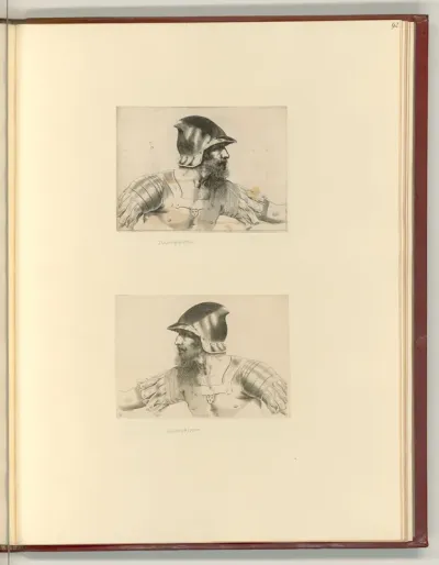 Bärtiger Soldat mit Helm
