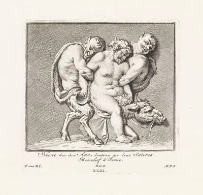 Bas-reliëf met de dronken Silenus