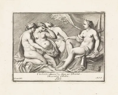 Bas-reliëf met Diana en Callisto