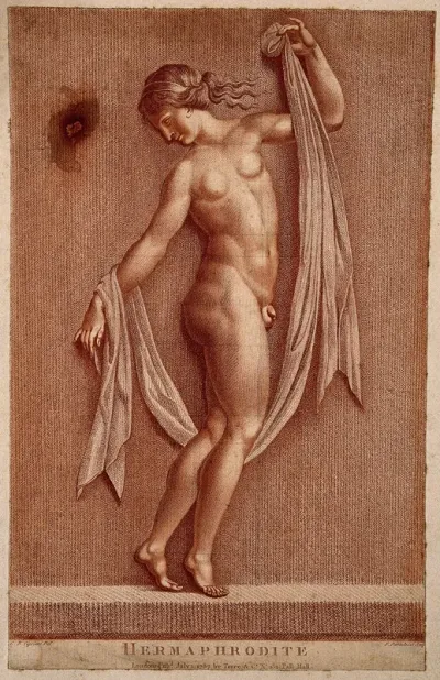 Bas relief of Hermaphroditus