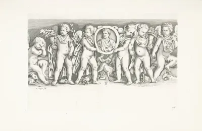Bas-reliëf van een groep putti