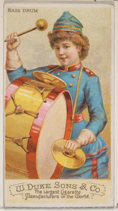 Bass Drum, from the Musical Instruments series (N82) for Duke brand cigarettes
