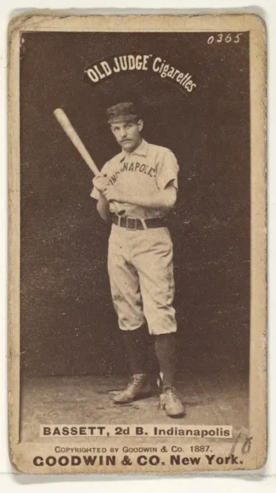 Bassett, 2nd Base, Indianapolis, from the Old Judge series (N172) for Old Judge Cigarettes