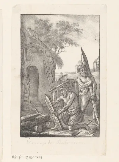 Bataven bouwen een huis