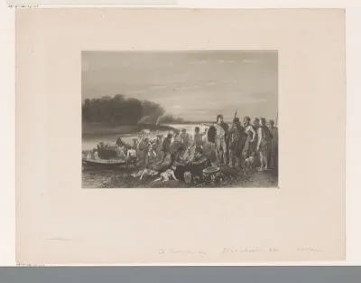 Bataven of Vikingen bij een boot