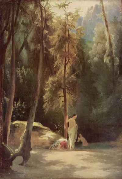 Bathers in the Park at Terni (Women Bathing in the forest)