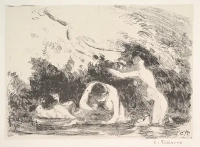 Bathers in the Shade of Wooded Banks