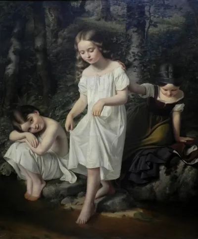 Bathing children