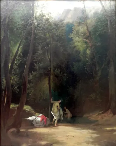Bathing girls in the park of Terni