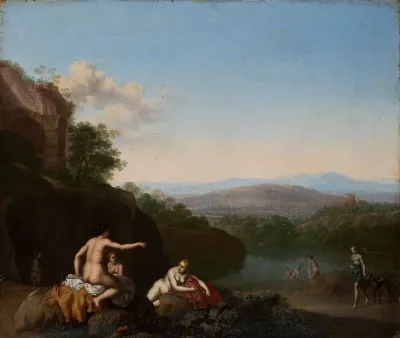 Bathing nymphs