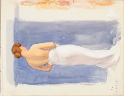 Bathing Sheet, page from Järnefelt's sketchbook