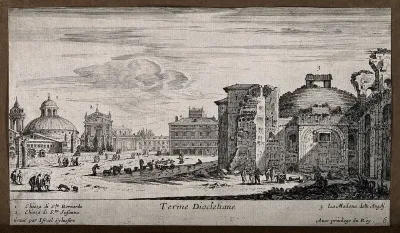Baths of Diocletian, Rome: with San Bernardo alle Terme, Santa Susanna and Santa Maria degli Angeli in the background