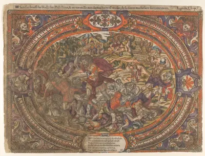 Battle against the Philistines, from "The Story of Samson"