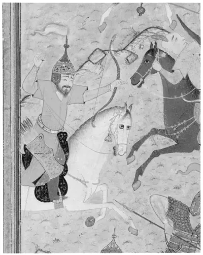Battle between Alexander and Darius, Folio from a Khamsa Quintet