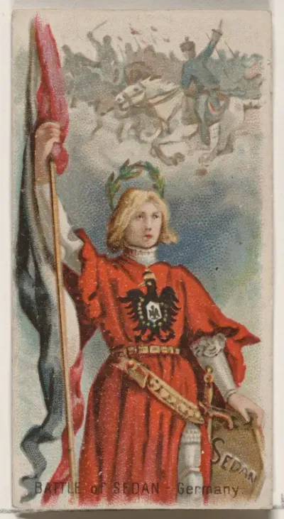 Battle of Sedan, Germany, from the Holidays series (N80) for Duke brand cigarettes