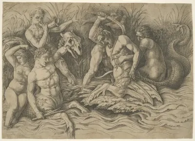 Battle of the Sea Gods: Right Half of a Frieze