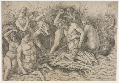 Battle of the Sea Gods (right portion)