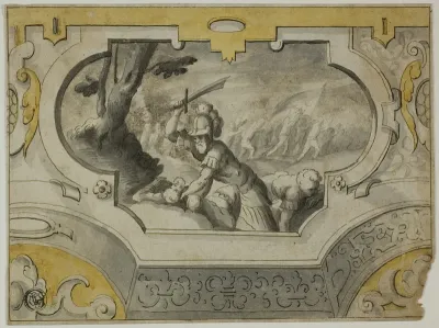 Battle Scene (for Overdoor Decoration)