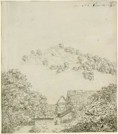 Bauernhäuser am Berghang