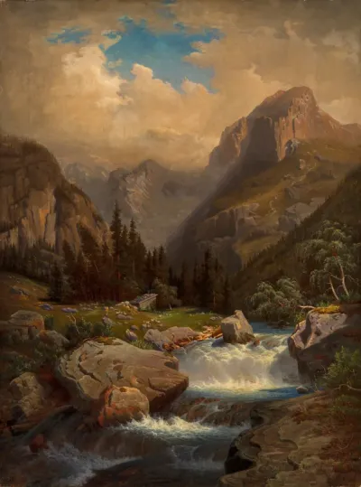 Bavarian Mountain Scenery, Copy After Franz Hengsbach