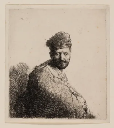 Bearded Man, in Furred Oriental Cap and Robe