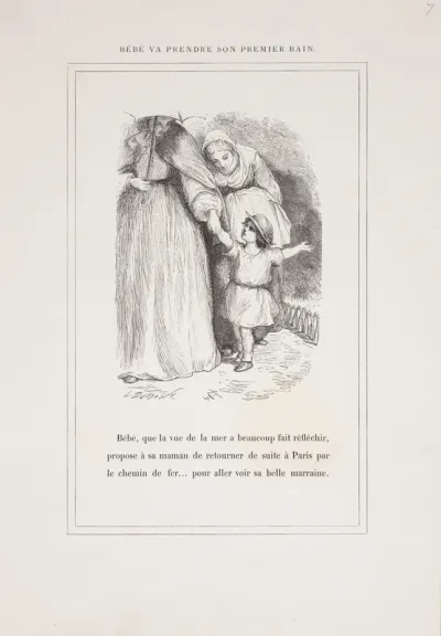 Bébé va prendre son premier bain