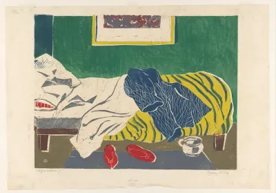 Bed met nachtspiegel