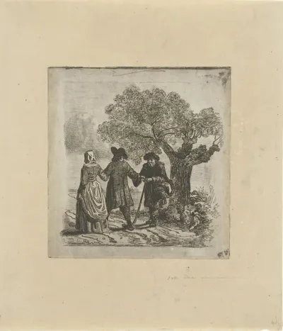 Bedelaar aan de rand van de weg