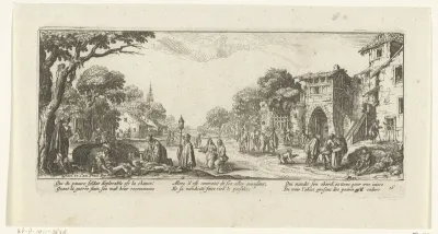 Bedelaars en stervenden langs de weg