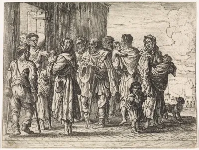 Bedelaars voor een klooster