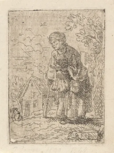 Bedelende vrouw