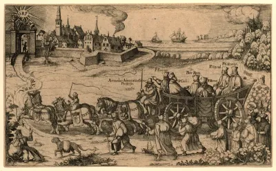 Bedevaart van de verdreven Boheemse en Hongaarse jezuïeten naar het Amsterdamse rasphuis, 1619