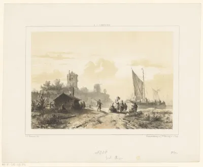 Bedrijvigheid rond de haven