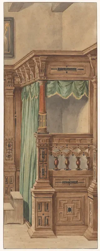 Bedstede in het huis De Pauw te Dordrecht