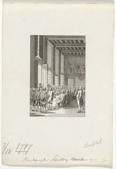 Beëdiging van het genootschap Pro Aris et Focis te Haarlem, 1787