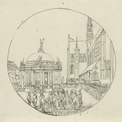 Beëdiging van het Regeringsreglement op de Grote Markt te Haarlem in 1787