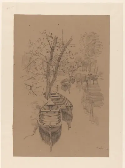 Beek met schuitjes