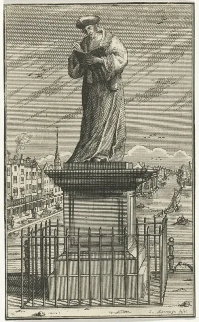 Beeld van Erasmus te Rotterdam