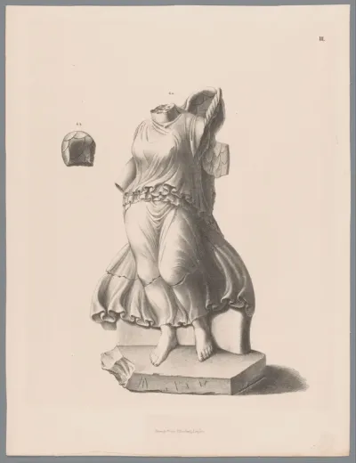 Beeld van gevleugelde vrouwenfiguur, p. III