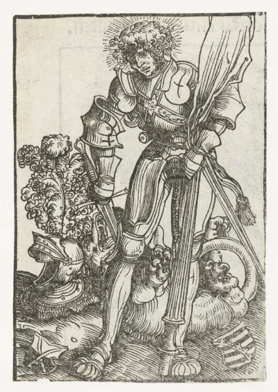 Beeld van heilige Joris en de draak