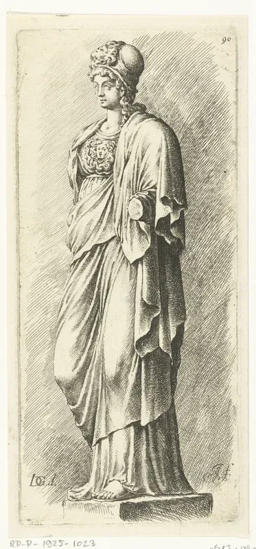 Beeld van Minerva zonder onderarm