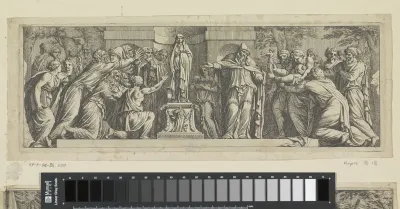 Beeld van Niobe aanbeden