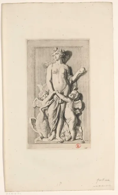 Beeld van Venus in de noordelijke galerij van het Stadhuis op de Dam