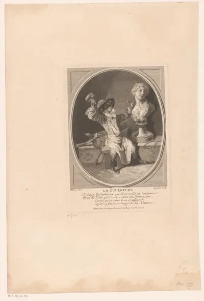 Beeldhouwende aap