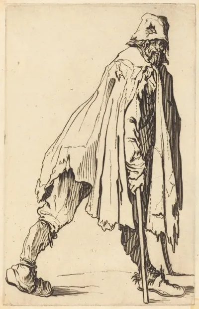 Beggar with Crutches and Cap